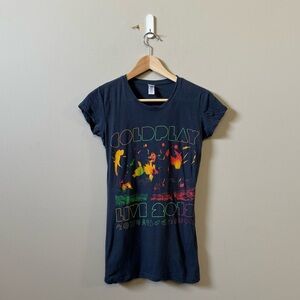 Coldplay Live 2012-2013 short sleeve women’s concert graphic t-shirt
